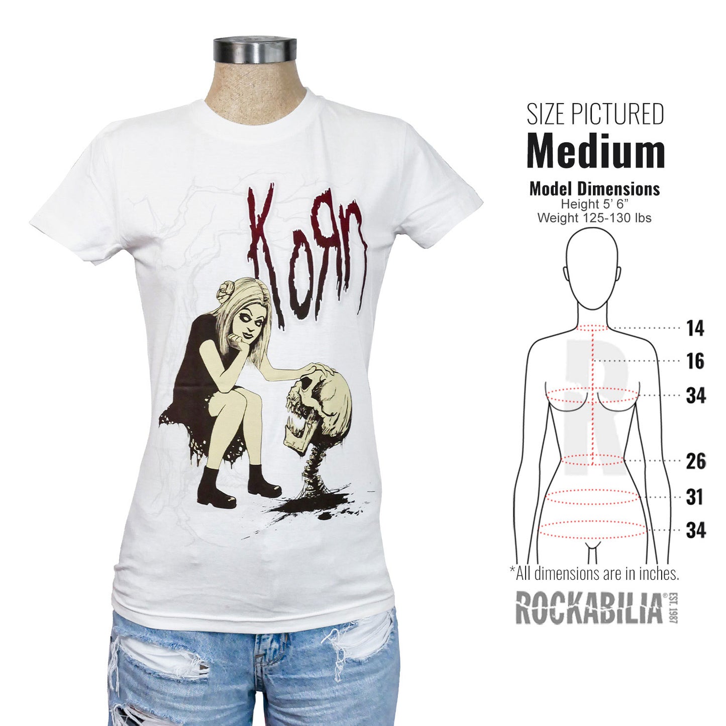 Girl With Skull Soft Junior Top