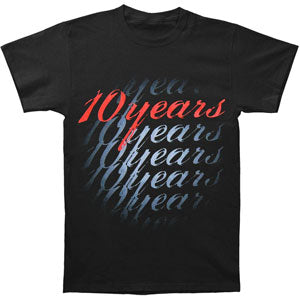 10 Years Red Script Logo Tour Slim Fit T-shirt