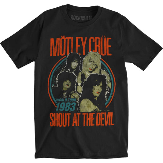 Motley Crue Vintage World Tour Devil Slim Fit T-shirt Front