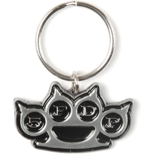 Five Finger Death Punch Knuckles Metal Key Chain Front