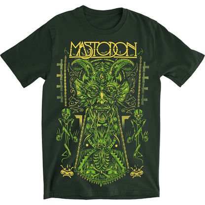 Mastodon Devil On Hunter Green T-shirt Front