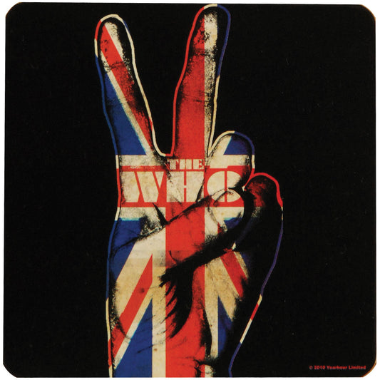 Who Peace Fingers Coaster Front