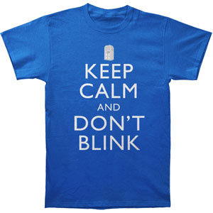 Doctor Who Keep Calm & Don't Blink T-shirt Front
