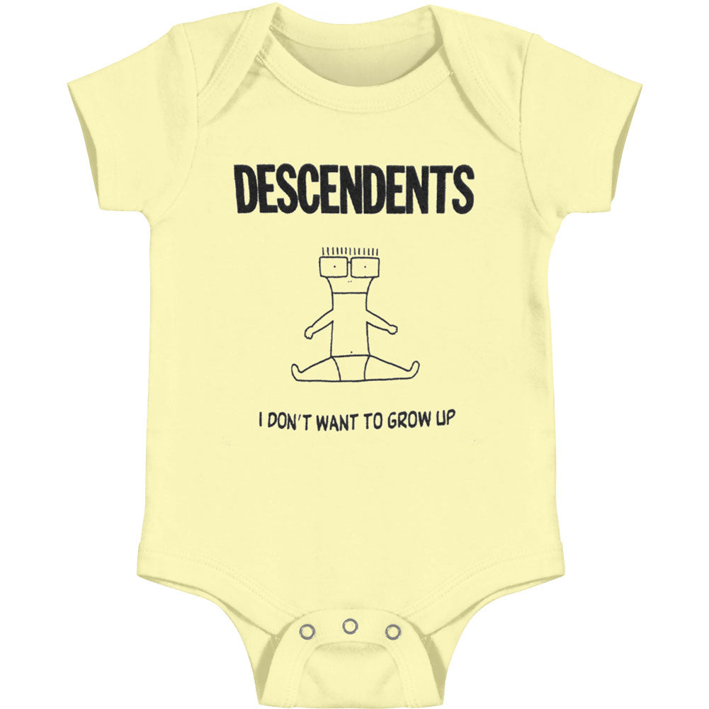 Descendents I Don't Want To Grow Up Yellow Bodysuit Front