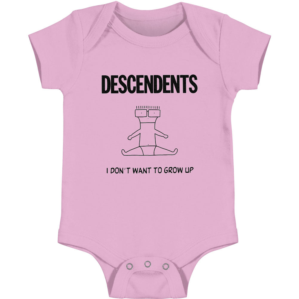 Descendents I Don't Want To Grow Up Pink Bodysuit Front