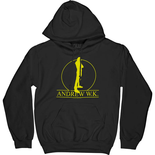 Andrew W.K. Yellow Silhouette Hooded Sweatshirt Front