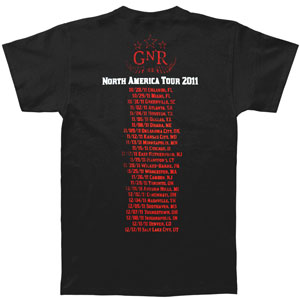 Guns N Roses Scream 2011 Tour T-shirt Back