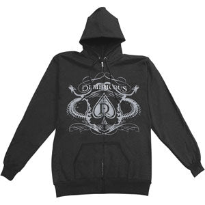 Demiricous Shield Zippered Hooded Sweatshirt Front