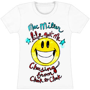 Mac Miller Cheesing From Cheek 2 Cheek Tissue Junior Top Front