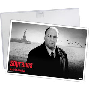 Sopranos Tony With Statue Of Liberty Poster Print