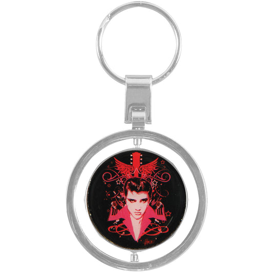 Elvis Presley Lets Face It Spinner Key Chain Front