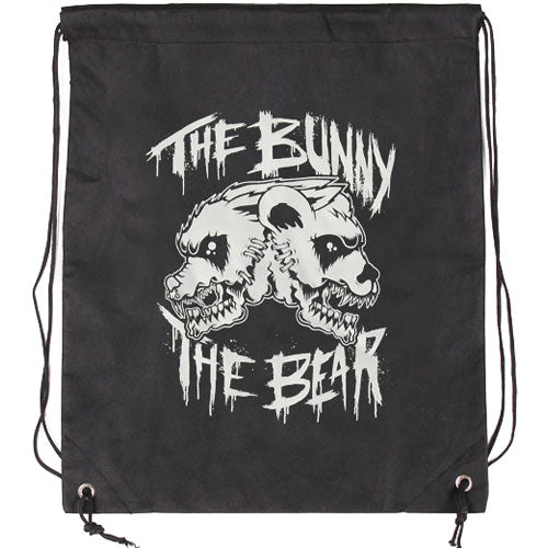 Bunny The Bear Skull Logo Drawstring Backpack Front