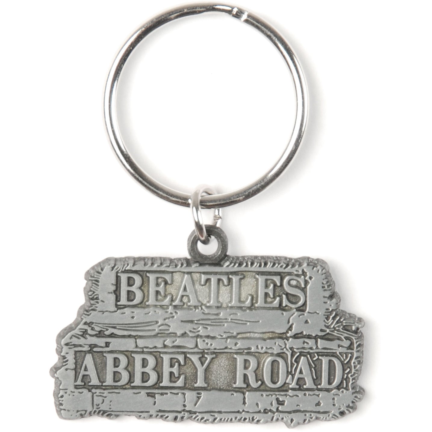 Beatles Abbey Road Sign Metal Key Chain Front