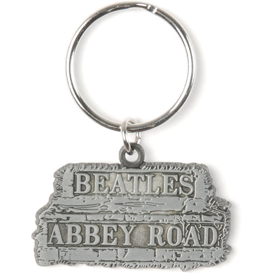 Beatles Abbey Road Sign Metal Key Chain Front