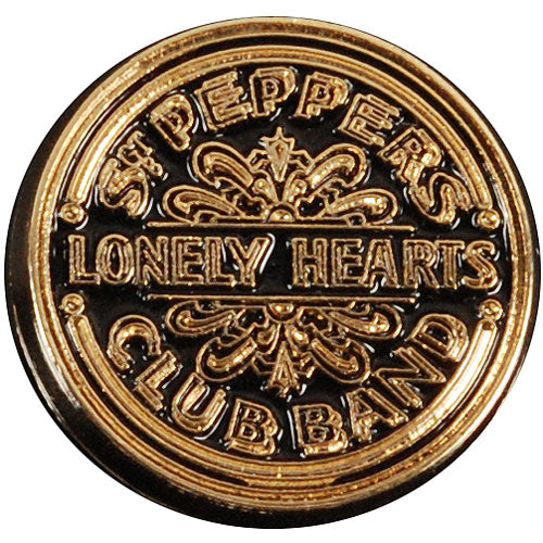 Beatles Sgt. Pepper Gold Pewter Pin Badge