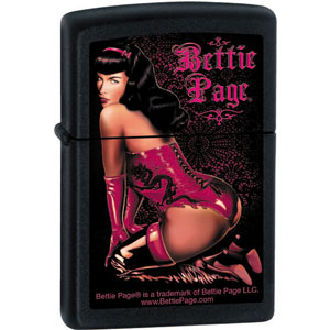 Bettie Page Vinyl & Lace Refillable Lighter