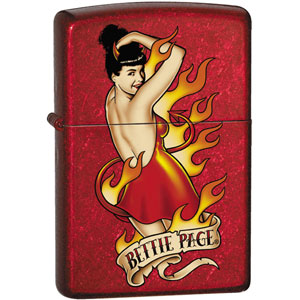 Bettie Page Devil Tattoo Refillable Lighter