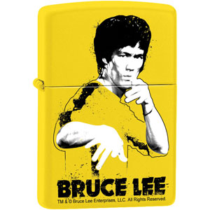 Bruce Lee Yellow Suit Splatter Refillable Lighter