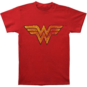 Distressed Wonder Woman Logo T-shirt Front