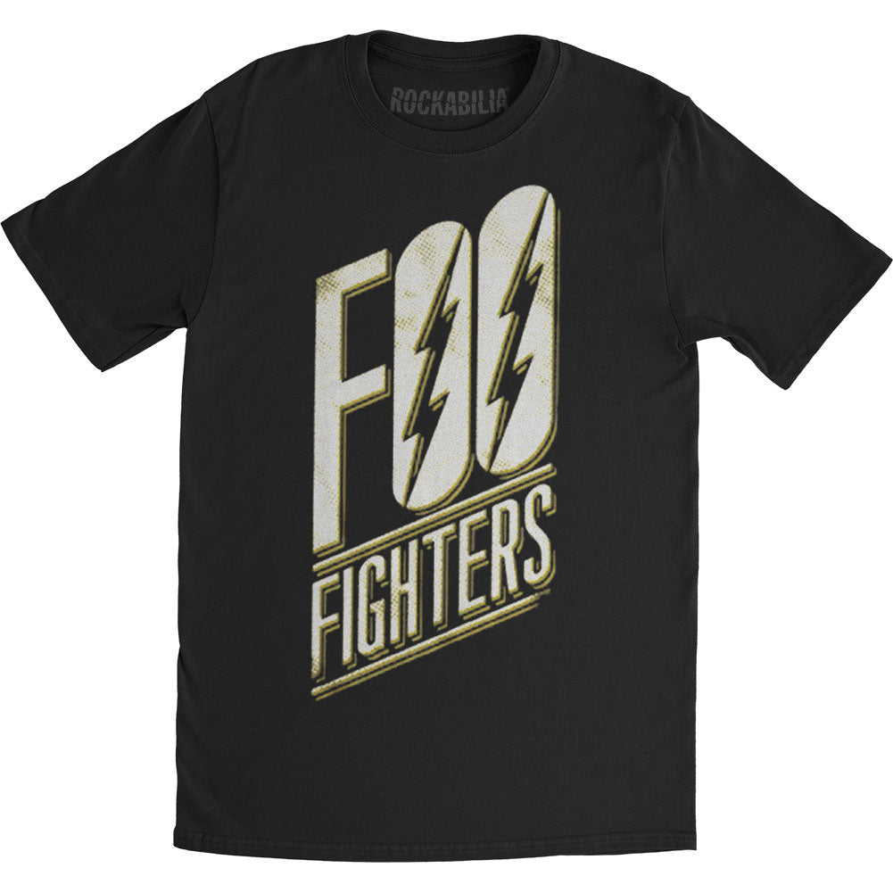 Foo Fighters Slanted Logo Black Slim Fit T-shirt Front