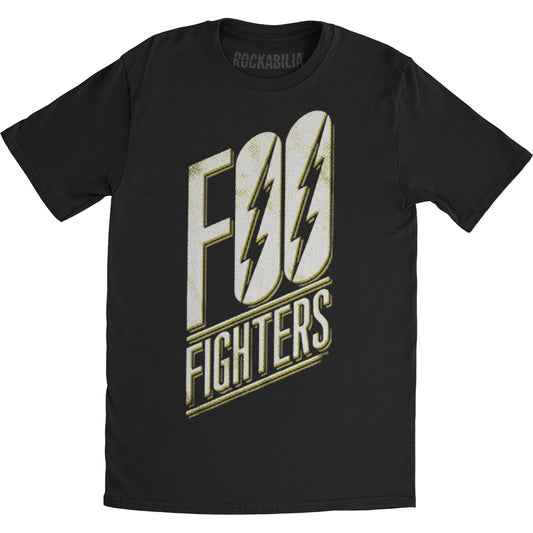 Foo Fighters Slanted Logo Black Slim Fit T-shirt Front