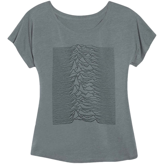 Joy Division Unknown Pleasures Jrs Tri-Blend Dolman Junior Top Front