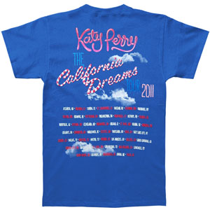 Katy Perry Heart Shaped Cloud 2011 Tour Slim Fit T-shirt Back