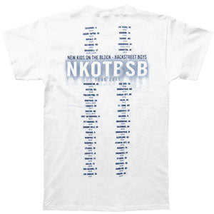 New Kids On The Block Last Names 2011 Tour T-shirt Back