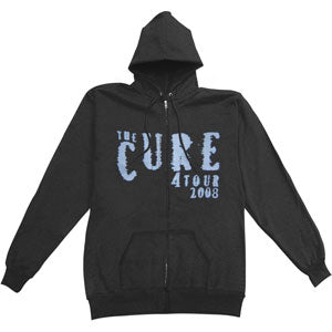 Cure 2008 Tour Zippered Hooded Sweatshirt Front