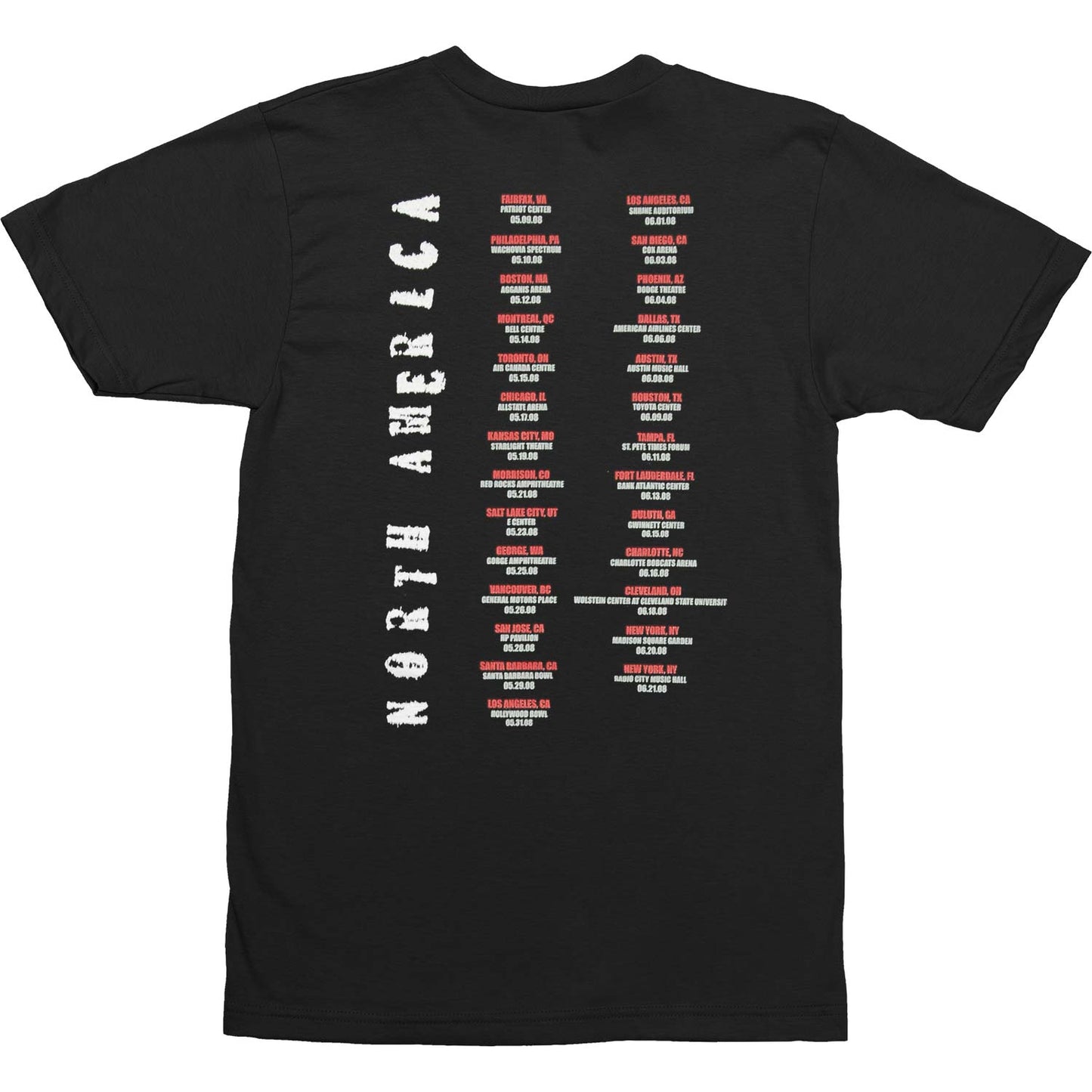 Cure 65 Days Of Static 2008 Tour Slim Fit T-shirt Back