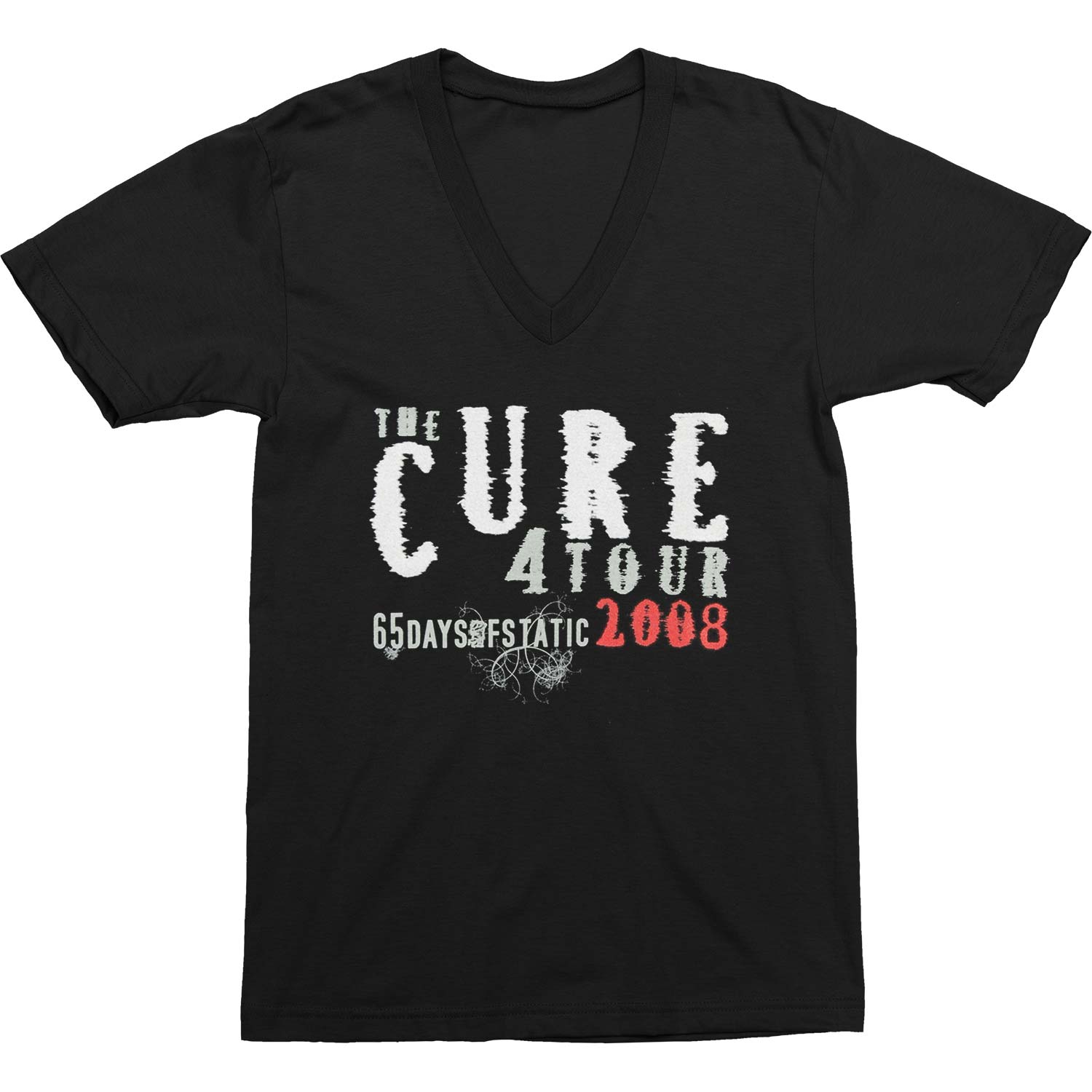 Cure 65 Days Of Static 2008 Tour Slim Fit T-shirt Front