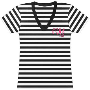 Stripes V-Neck Tissue Junior Top