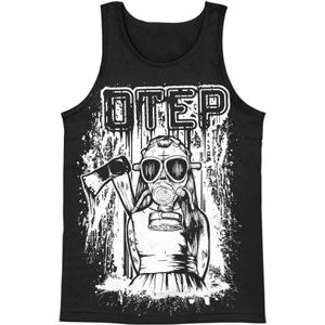 Otep Little Girl Gas Mask Mens Tank Front