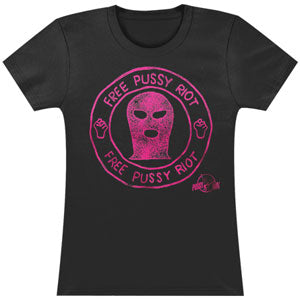 Pussy Riot Mask Stamp Logo Tissue Junior Top Front
