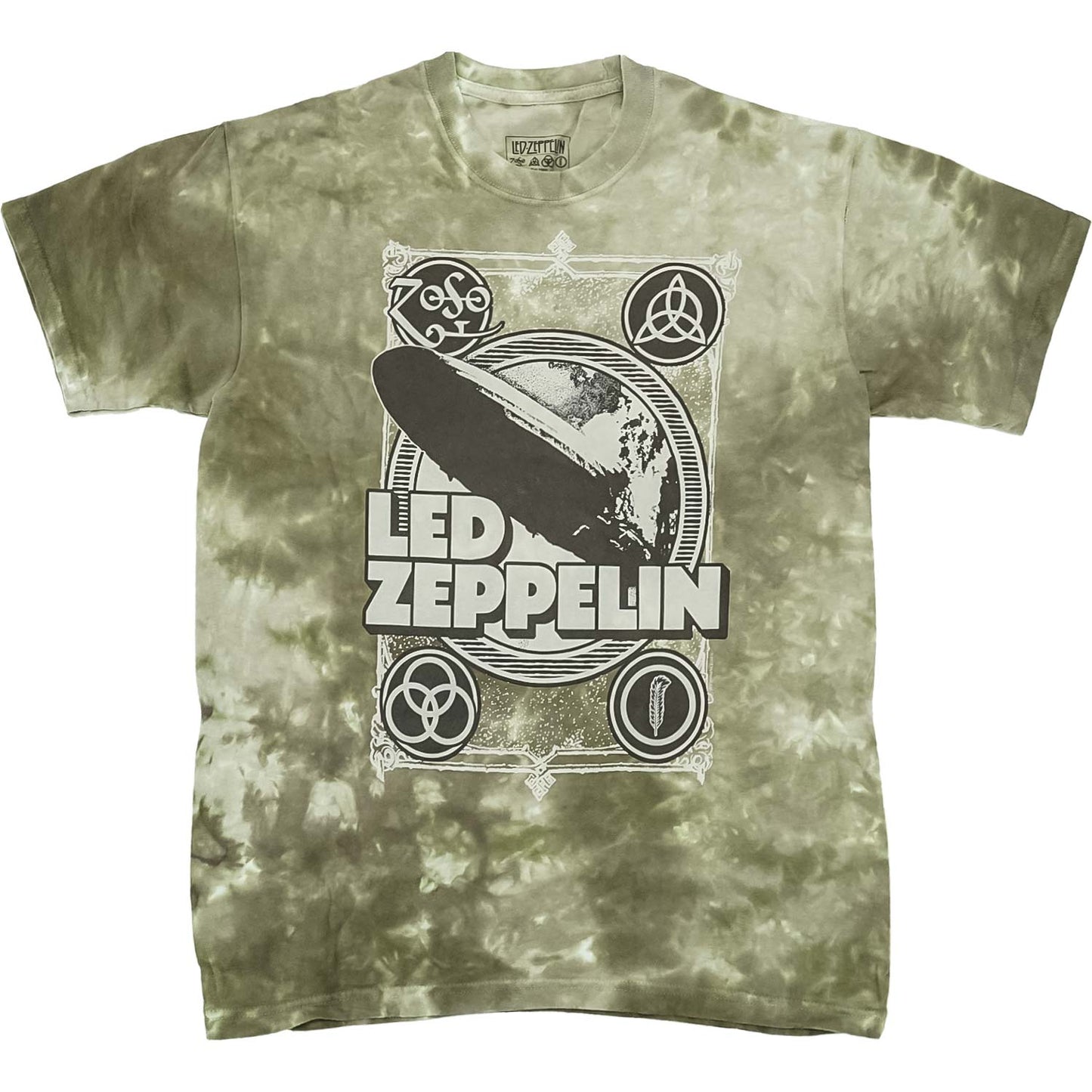Led Zeppelin Zeppelin Poster Tie Dye T-shirt Front