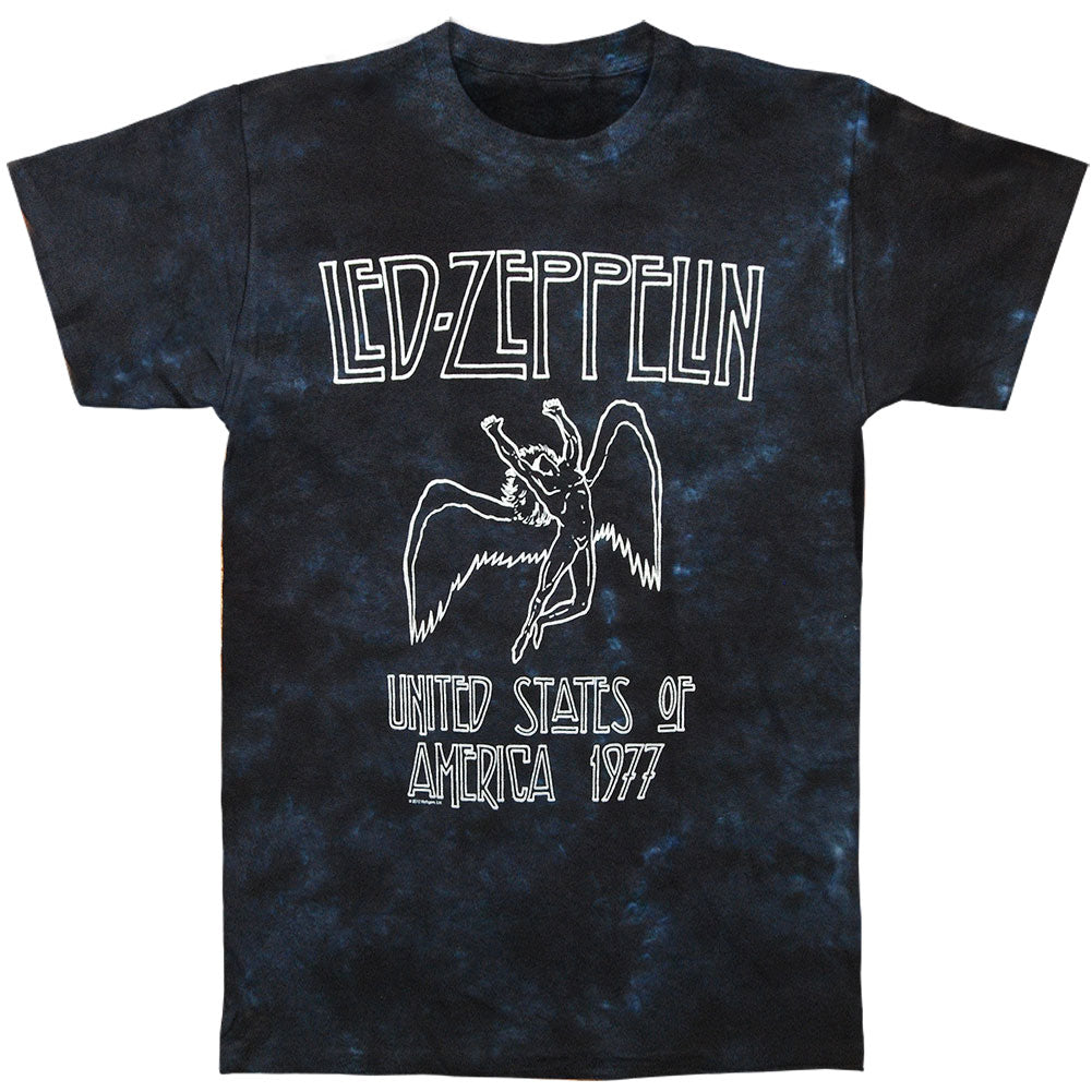 Led Zeppelin USA Tour 77 Tie Dye T-shirt Front