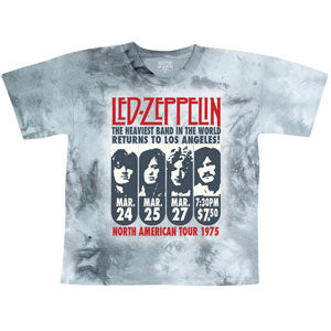 Led Zeppelin Zeppelin LA 1975 Tie Dye T-shirt Front