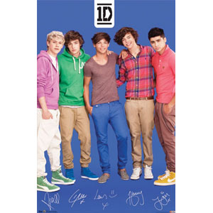 One Direction Blue Domestic Poster 129133 | Rockabilia Merch Store