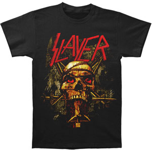 Slayer Skull Wrap Crucifix T-shirt Front