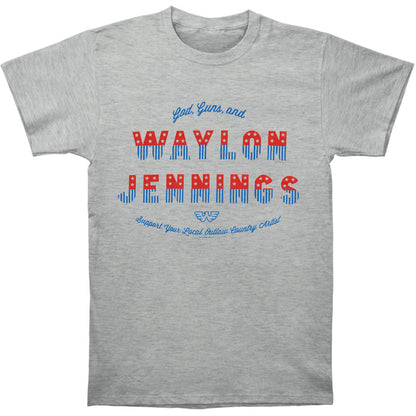 Waylon Jennings God, Guns And Wayland T-shirt Front