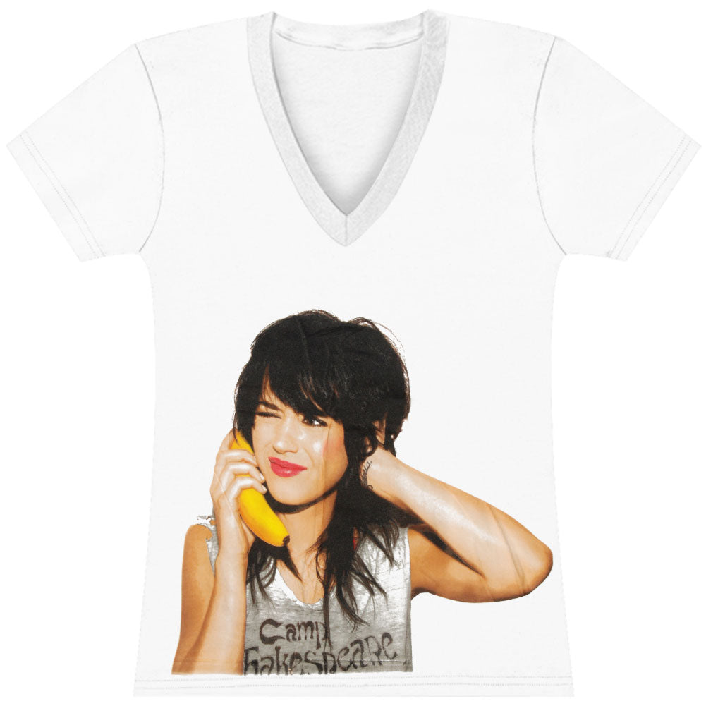 Banana Phone V-Neck Tissue Junior Top