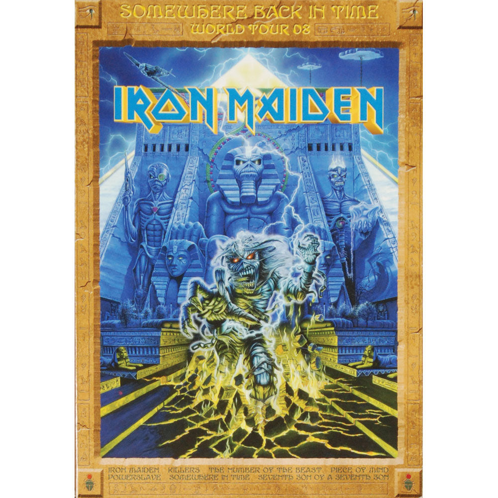 Iron Maiden Back In Time 2008 Postergram Tour Book Front
