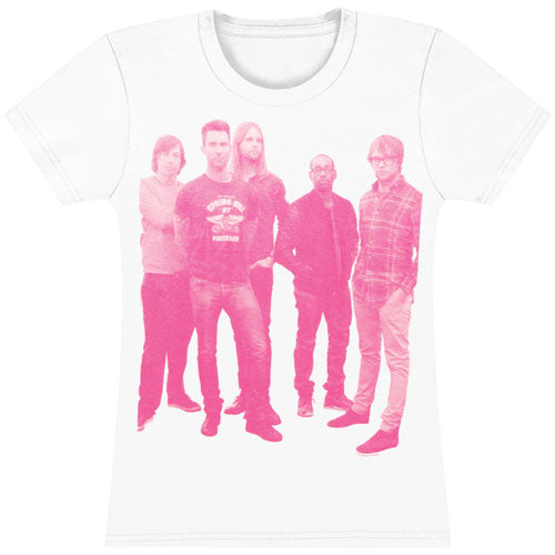 Pink Halftone Photo Juniors Tissue T Tissue Junior Top