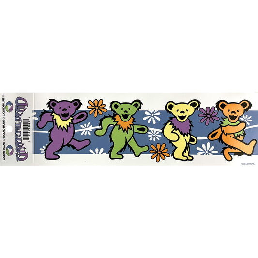 Grateful Dead Bears And Flowers Window Sticker Sticker