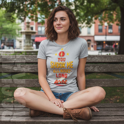 Shook Me All Night Long Tissue Junior Top