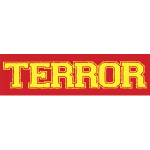 Terror Logo Red Sticker Front
