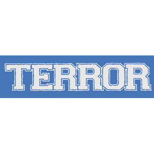 Terror Logo Blue Sticker Front