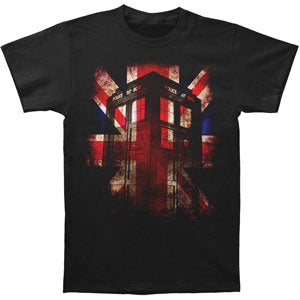 Doctor Who Tardis Union Jack Glow T-shirt Front