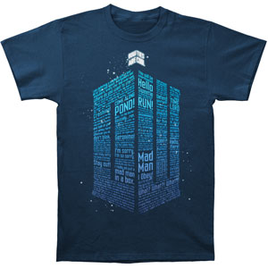 Doctor Who Logo Of Words T-shirt Front