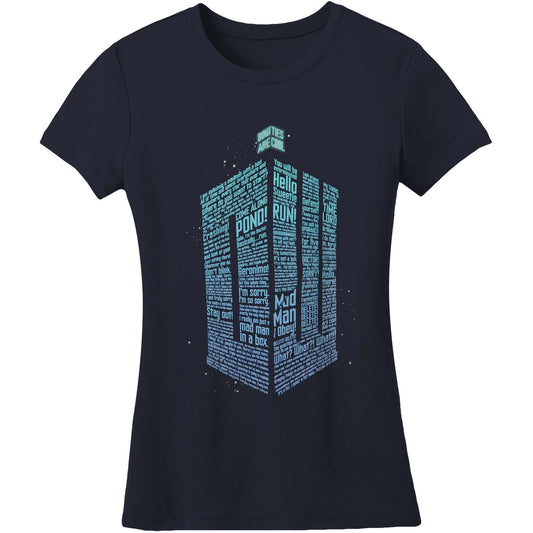 Doctor Who Logo Of Words Junior Top